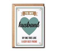 To My Husband My One True Love - Funny Special Anniversary Card - Unique Husband Congratulations - Birthday Card For Men Him.Png