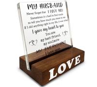 To My Husband Plaque, Gifts for Husband from Wife Desk Decor Signs | Husband Appreciation Gifts from Wife, Husband Christmas Wedding Anniversary Valentines Day From Wife Decor Sign