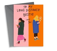 To my long distance bestie Galentines card