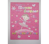 ;TO MY LOVELY MUMMY FROM YOUR DAUGHTER MOTHERS DAY GREETING CARD