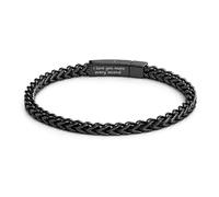 To My Man Son Dad Father Mens Bracelet, Custom Personalized Stainless Steel Engraved Silver Gold Black Bracelet for Men Birthday Anniversary Valentine Gift from Wife Mom，4/6/8mm Width, 7.5/8.3/9 Inch