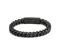 To My Man Son Dad Father Mens Bracelet, Custom Personalized Stainless Steel Engraved Silver Gold Black Bracelet for Men Birthday Anniversary Valentine Gift from Wife Mom，4/6/8mm Width, 7.5/8.3/9 Inch