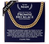 To My Man Steel Cuban Necklace - Meaningful & Romantic Gift, Stainless Steel, No Gemstone