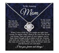 To My Mom Amazing Necklace For Women, Love Knot Necklace For Mom, Mom And Son Necklace, Mother Daughter Necklace, Mom Gifts From Son, Gifts For Mother, Christmas, Birthday, Mothers Day Gifts For Mom,