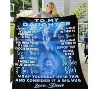 To My Mom Blanket from Son Love Letter Personalized Flannel Blanket Lion Family Blanket Gift