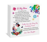 To My Mom Gift Mom Birthday Gift from Daughter Wooden Plaque Box Sign Thank You Gifts for Mother Moms Wood Box Sign Decor Thanksgiving Christmas Mother's Day Gifts for Mama Mommy