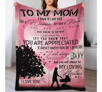To My Mom My Loving Mother Hospital Blanket Plush Hospital Blanket Camping Gift for Family & Friend 70x80inch(180x200cm)