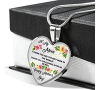 To My Mom Rose Flower Butterfly Necklace Heart Pendant Necklaces For Women Jewelry For Mother Family