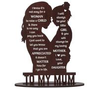 To My Mum Gifts Engraved Plaque - Thanks Mum Gifts from Daughter New Mum Birthday Gifts Christmas Gifts for Mummy Mother Plaque Idea Present for Stepmother