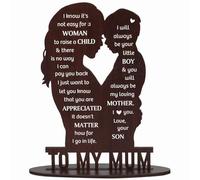 To My Mum Gifts Engraved Plaque - Thanks Mum Gifts from Son New Mum Birthday Gifts Christmas Gifts for Mummy Mother Plaque Idea Present for Stepmother