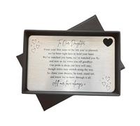 To My/Our Son/Daughter Wallet Card - Sentimental Words Going To University Or Moving Away Poem Keepsake (My Daughter, Heart Cut Out)