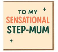 To My Sensational Step-Mum Card - Mother's Day or Birthday Card for Step Mum, Cute Appreciation Greeting