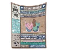 to My Sister Blanket, Sister Gifts from Sis, Sisters Birthday Gift Idea, Sis Soft Blanket 80" x 60"