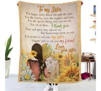 To My Sister Gifts Blanket from Sister, Sister Birthday Gifts, Friendship Gifts Personalized Throw Blanket for Sister Christmas Wedding Graduation Gifts for Besties Best-Friends Women Girls