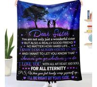 To My Sister Gifts Blanket from Sister, Sister Birthday Gifts, Friendship Gifts Personalized Throw Blanket for Sister Christmas Wedding Graduation Gifts for Besties Best-Friends Women Girls