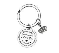 To My Sister Keyring Keychain Sister Gift Big Little Sister Soul Sister Gift Christmas Birthday Graduation Leaving Keyring, To My Sister, Medium