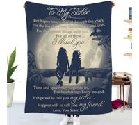 To My Sister Throw Blanket Birthday Gifts, Flannel Blanket Gifts for Sister, Sister Gifts from Sister, Christmas Wedding Gifts for Sister, Presents for Best-Friends Girls