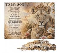 To My Son Lion Wooden Puzzle 300 Pieces | Puzzle for Adults - family tabletop activity at your own pace.