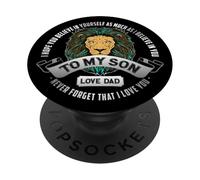 To My Son Motivational Gift From Dad, Never Forget PopSockets Adhesive PopGrip