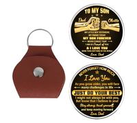 To My Son Never Forget How Much I Love You Just Do Your Best Personalized Dad and Sons Fist Bump Pocket Hug Keychain, Custom Fathers day To My Son Pocket Hug Keychain Gift From Daddy,Papa,Fathers