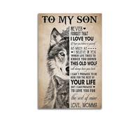To My Son. Never Forget That I Love You Art Living Room Bedroom Posters Painting Decorative Painting Print Canvas Wall 08x12inch(20x30cm)