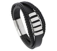 To My Son - Never Walk Alone Braided Bracelet, Personalized Leather (Style C)