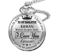 to My Son Personalized Engraved Pocket Watch-Custom Gift for Son from Mom Dad with Meaningful Message,Customized Pocket Watch,Stainless Steel Keepsake for Graduation, Birthday, Christmas