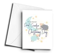 to My Special Great Grandson on Your Occasions > Christening Day (Sheep) - A5 Greetings Card