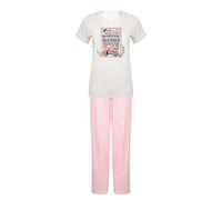To my Special Sister Wonderful Sister Good Friend Bestie I'll always Love you White Pink Coloured Cotton Nightwear Clothes Sleepwear Women Long Pyjamas Sets 2 Piece. (M, Multiple)