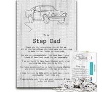 To My Step Dad Classic Wooden Jigsaw Puzzle 300 Pieces for Adults | Puzzle for Adults: indoor weekend activity at your own pace.