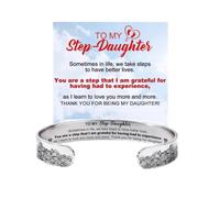 To My Step-Daughter Bracelet, charm bracelet for step daughter | You Are A Step That I Am Grateful For Having Had To Experience, Birthday Christmas Jewelry Gift For Friends