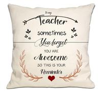To My Teacher - Awesome Reminder Cushion Cover for Teachers' Birthday, Christmas, Back to School & Graduation Gift