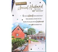 To My Very Special Husband On Your 60th Birthday Card Age 60 60th Sixty Pub/Street/Words Ribbon/Foil Detail(PRELUDE45511)