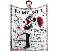 to My Wife Blanket Anniversary Birthday Gifts for Wife from Husband Best Birthday Gifts for Wife I Love You Blanket Ultra-Soft Micro Light Weight Warm Bed Plush Throw Blanket(to My Wife, 60"x80")
