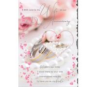 To My Wife Pearl Anniversary Card - 30th Wedding Anniversary - Romantic Verses & Heart Ring Design. 30 Years - Luxury Greeting Card with Insert