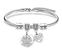 To My Wife Valentines Gifts For Her Never Forget That I Love You Bracelet Birthday Anniversary Present for Women from Husband Boyfriend