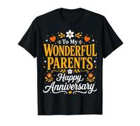 to My Wonderful Parents Happy Anniversary Value Graphic T-Shirt, Men, Black, L