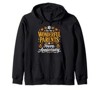 To My Wonderful Parents Happy Anniversary Zip Hoodie