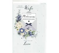 To my wonderful Wife on our Platinum anniversary card. 9x 6 inches. OE.