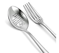 to Niece Dinner Fork and Spoon Set Inspirational Birthday Greeting Gift Engraved Coffee Soup Spoons Ice Cream Dessert Cake Forks Graduation Back to School Appreciate You Present Christmas Tablespoon