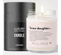 to Our Daughter Gifts - Luxury Soy Wax Candle - Vanilla, Jasmine, Sugared Almond - Makester