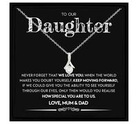 To Our Daughter Necklace Gift from Mum and Dad Meaningful Jewellery Birthday Present for Daughter Inspirational Pendant with Message Card