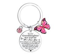 To Our Granddaughter Gifts Granddaughter Keyring Gifts for Graduation Birthday Wedding from Grandma Grandpa