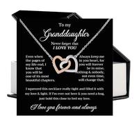To Our Granddaughter Necklace Gift from Grandma and Grandpa, Meaningful Jewelry with Message Card, Ideal for Birthday or Christmas Surprise, Stainless Steel, No Gemstone