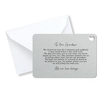 To Our Grandson Sentimental Poem Metal Wallet Card With Heart Cut Out | 18th 21st Birthday Keepsake Gift | Present For Him