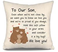 To Our Son Cushion Cover Even When We'are Not Close By We Want You to Know We Love You And We're So Proud of You Always Son Gift from Mum Dad Birthday Graduation (our son)