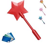To-Pay Credit Card Sticks | 3D Printed Card Holder for Contactless Payment | NFC Magic Stick, Rave Accessory, Festival and Cosplay, Creative Star Gift, Red, m, Modern