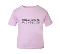 to Pee or not to Pee That is The question Short Sleeve Cotton Toddler t Shirt, 1-2 Years, Pastel Pink