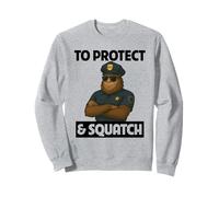To Protect and Squatch Proud Police Officer Bigfoot Lover Sweatshirt