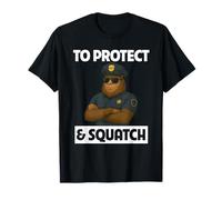 To Protect and Squatch Proud Police Officer Bigfoot Lover T-Shirt